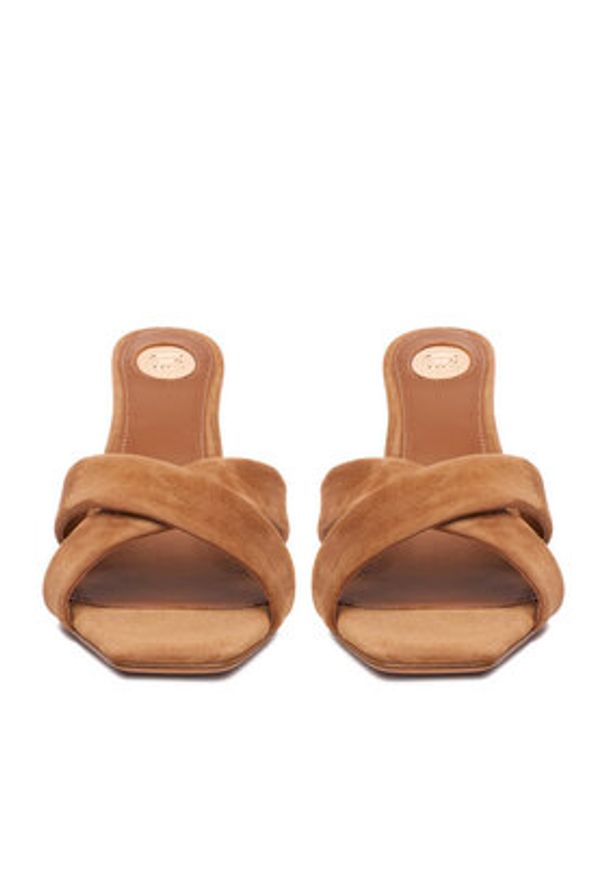 Gino Rossi - GINO ROSSI Klapki EO-GL95F-970 Brązowy. Kolor: brązowy. Materiał: zamsz, skóra