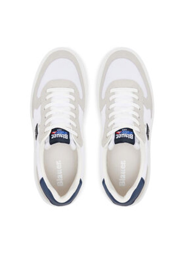Blauer Sneakersy S5BUCK02/MES Biały. Kolor: biały. Materiał: zamsz, skóra
