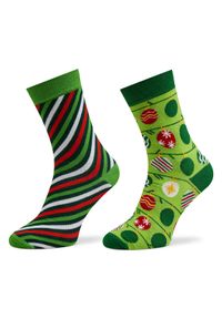 Rainbow Socks Zestaw 2 par wysokich skarpet damskich Xmas Balls Kolorowy. Materiał: materiał, bawełna. Wzór: kolorowy #1