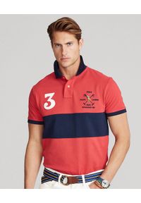 Ralph Lauren - RALPH LAUREN - Koszulka polo Custom Slim Fit. Typ kołnierza: polo. Kolor: czerwony. Wzór: aplikacja, haft #1
