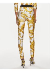 Versace Jeans Couture Legginsy 76HAC101 Biały Skinny Fit. Kolor: biały. Materiał: syntetyk
