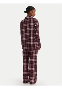 TOMMY HILFIGER - Tommy Hilfiger Piżama UW0UW06158 Bordowy Regular Fit. Kolor: czerwony. Materiał: syntetyk #2