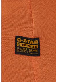 G-Star RAW - G-Star Raw t-shirt bawełniany kolor pomarańczowy. Kolor: pomarańczowy. Materiał: bawełna. Wzór: gładki #3