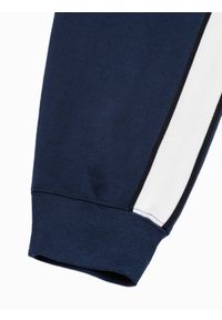 Ombre Clothing - Spodnie męskie dresowe joggery P947 - granatowe - M. Okazja: na co dzień. Kolor: niebieski. Materiał: dresówka. Styl: casual