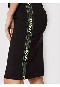 DKNY Sport Sukienka codzienna DP1D4481 Czarny Regular Fit. Okazja: na co dzień. Kolor: czarny. Materiał: bawełna. Typ sukienki: proste, sportowe. Styl: casual, sportowy #4