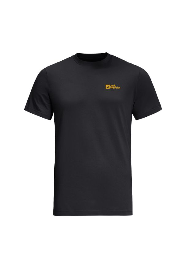 T-shirt męski Jack Wolfskin Essential. Kolor: czarny. Sport: turystyka piesza