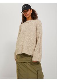 JJXX Sweter 12245453 Beżowy Relaxed Fit. Kolor: beżowy. Materiał: syntetyk #1