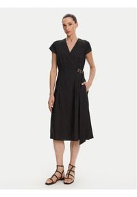 TwinSet - TWINSET Sukienka letnia 251TT2072 Czarny Loose Fit. Kolor: czarny. Materiał: lyocell. Sezon: lato