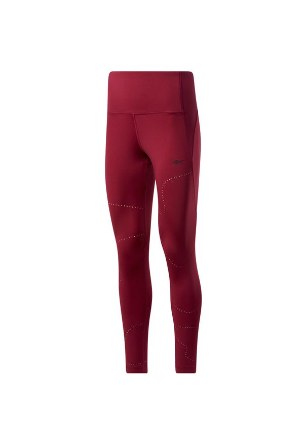 Legginsy damskie Reebok TS Lux Perform Perf. Kolor: czerwony. Materiał: materiał, nylon. Sport: bieganie