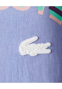 Lacoste - LACOSTE - Fioletowa bluza z logo 3D Unisex Fit. Kolor: różowy, wielokolorowy, fioletowy. Materiał: prążkowany. Wzór: aplikacja #3