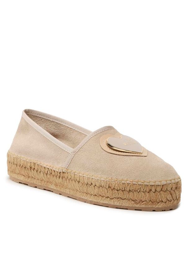 Love Moschino - Espadryle LOVE MOSCHINO. Kolor: beżowy