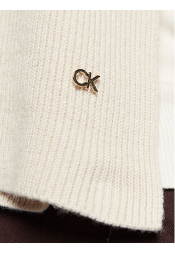Calvin Klein Szalik Re-Lock K60K610415 Beżowy. Kolor: beżowy. Materiał: poliamid, materiał