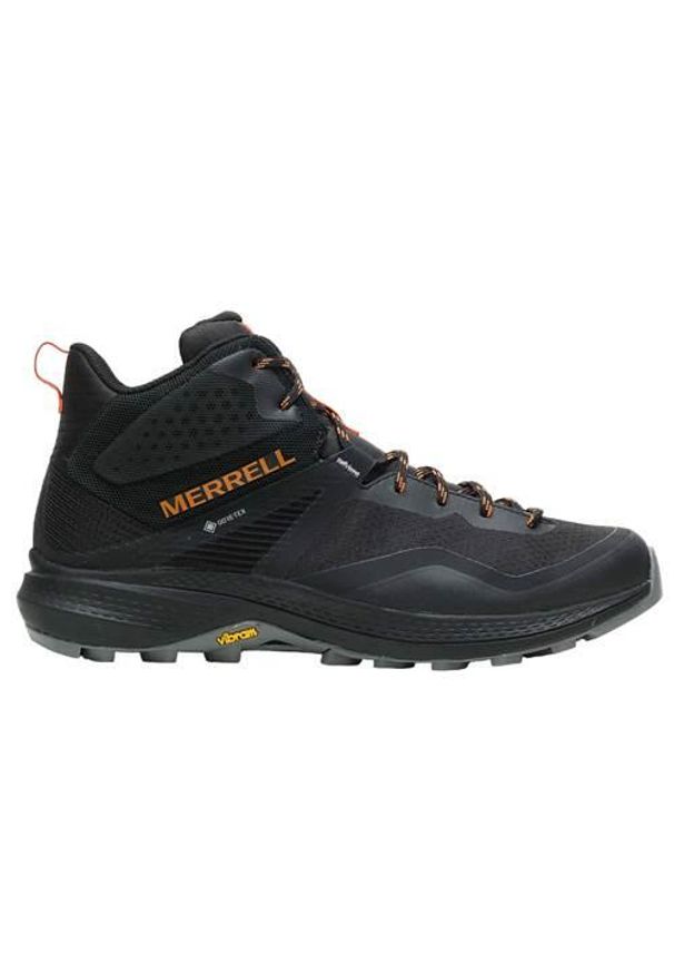 Buty trekkingowe męskie Merrell Mqm 3 Mid Gtx Gore-tex. Wysokość cholewki: za kostkę. Kolor: czarny. Materiał: materiał, syntetyk. Szerokość cholewki: normalna. Technologia: Gore-Tex