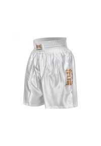 METAL BOXE - Angielskie spodenki bokserskie Metal Boxe Pro Line. Kolor: żółty, biały, wielokolorowy. Materiał: satyna #1