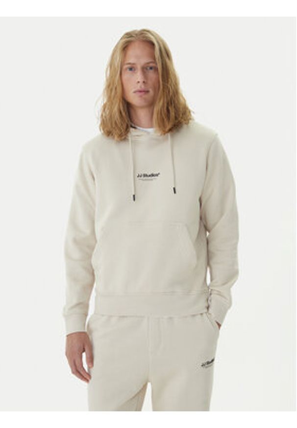 Jack & Jones Dres Soho 12288673 Beżowy Relaxed Fit. Kolor: beżowy. Materiał: bawełna