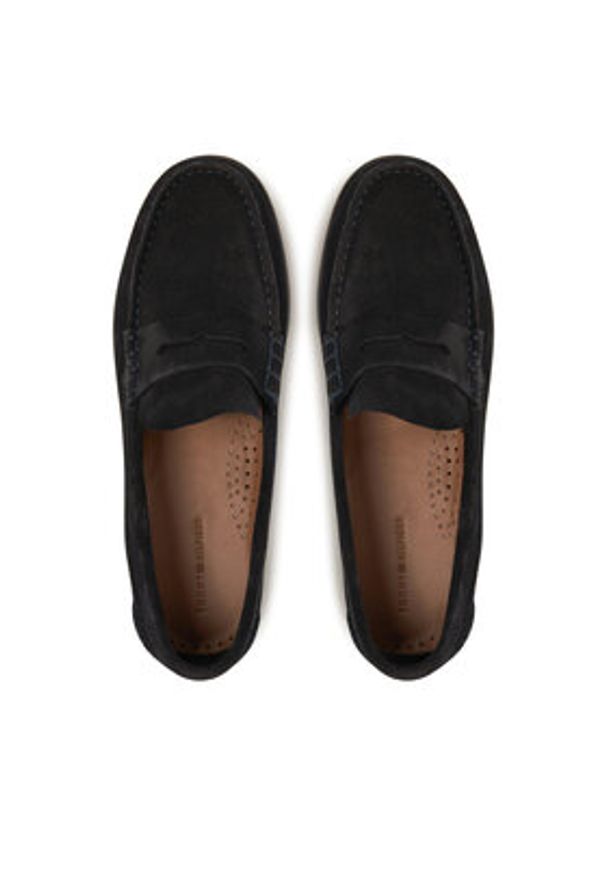 TOMMY HILFIGER - Tommy Hilfiger Mokasyny Classic Hilfiger Suede Loafer FM0FM05363 Granatowy. Kolor: niebieski. Materiał: skóra