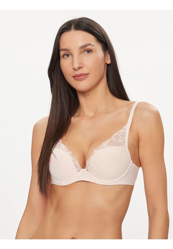Chantelle Biustonosz z fiszbiną Orangerie C17Q20 Różowy. Kolor: różowy. Materiał: syntetyk