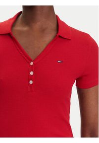Tommy Jeans Sukienka codzienna DW0DW21172 Czerwony Regular Fit. Okazja: na co dzień. Kolor: czerwony. Materiał: bawełna. Typ sukienki: proste. Styl: casual #5