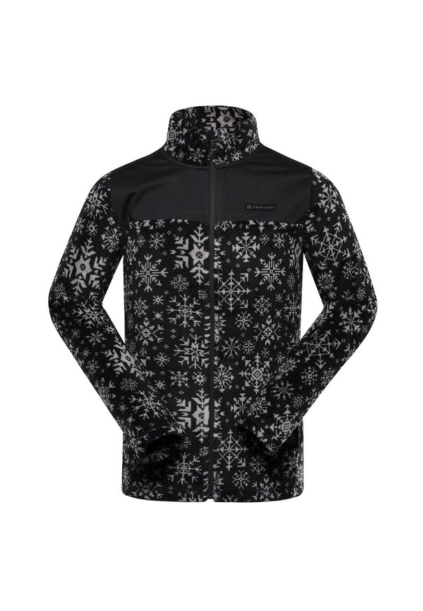 ALPINE PRO - Bluza męska polarowa ciepła Alpine Pro Eflin. Kolor: czarny. Materiał: polar. Sport: wspinaczka, turystyka piesza