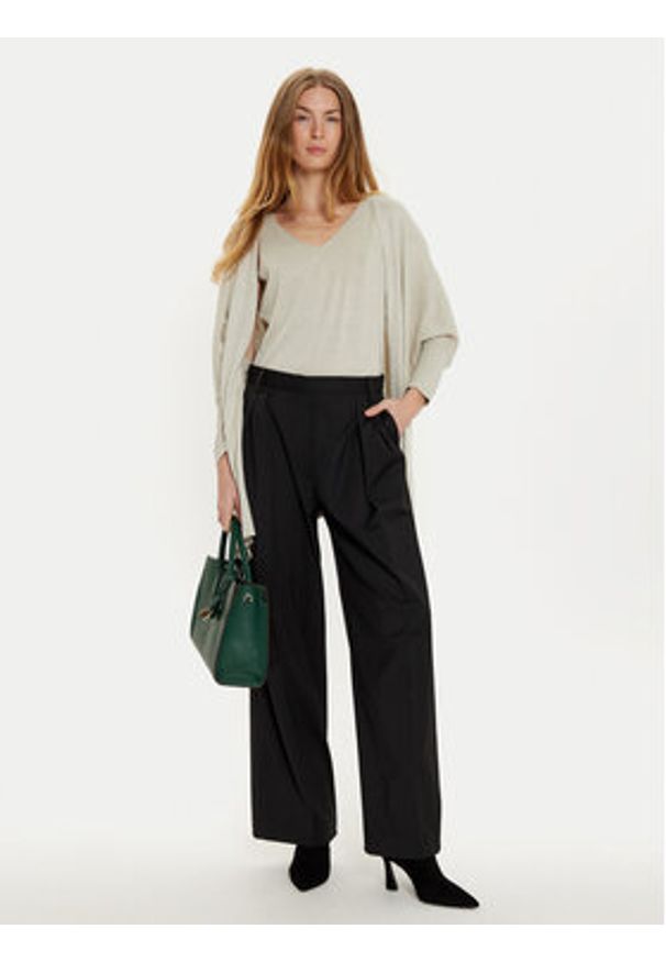 Joseph Ribkoff Komplet top i kardigan 242927 Beżowy Regular Fit. Kolor: beżowy. Materiał: bawełna