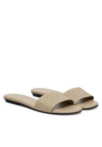 Calvin Klein Klapki Org Flat Sndl One Bar Lth Aop HW0HW02857 Beżowy. Kolor: beżowy. Materiał: skóra #6