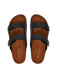 TOMMY HILFIGER - Tommy Hilfiger Klapki Cork Adjustable Lth Sandal FM0FM05754 Czarny. Kolor: czarny. Materiał: zamsz, skóra #4