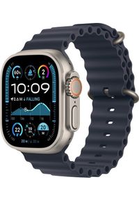 APPLE - Smartwatch Apple Watch Ultra 2 GPS + Cellular 49mm Titanium Case Ocean Band Granatowy (MX4D3KS/A). Rodzaj zegarka: smartwatch. Kolor: niebieski