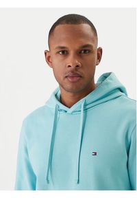 TOMMY HILFIGER - Tommy Hilfiger Bluza Essential MW0MW37235 Turkusowy Regular Fit. Kolor: turkusowy. Materiał: bawełna #2