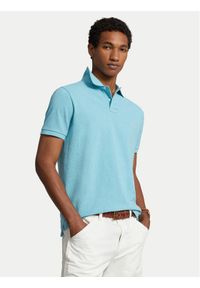 Polo Ralph Lauren Polo 710536856414 Błękitny Slim Fit. Typ kołnierza: polo. Kolor: niebieski. Materiał: bawełna