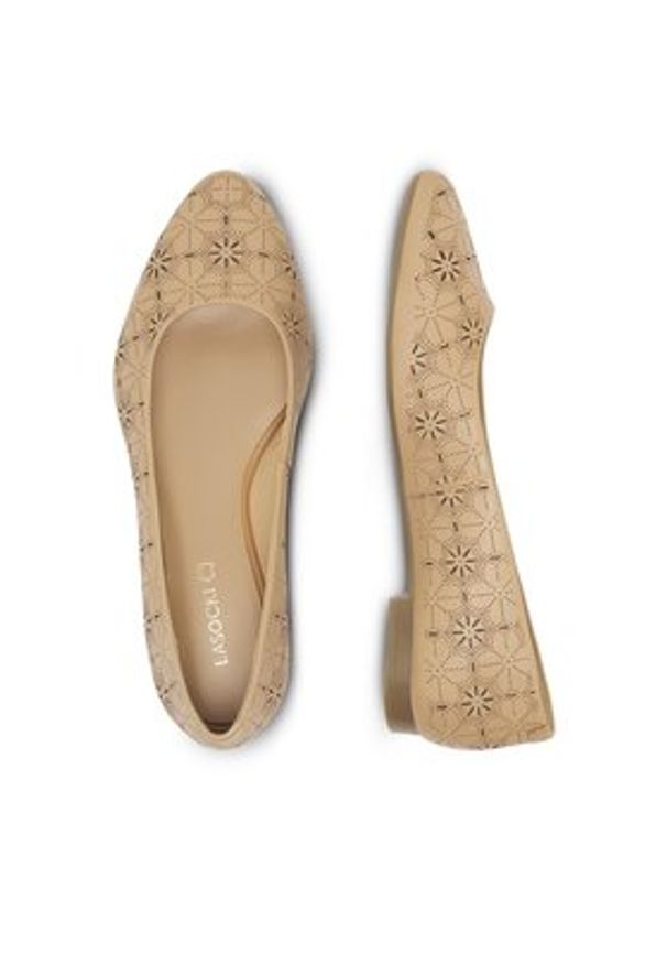 Lasocki Baleriny RST-KAJA-27 Brązowy. Kolor: brązowy. Materiał: skóra