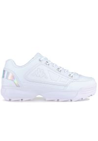 Buty Kappa Rave GC 242681GC-1010 - białe. Okazja: na co dzień. Zapięcie: sznurówki. Kolor: biały. Materiał: syntetyk, materiał. Szerokość cholewki: normalna. Sport: turystyka piesza #1