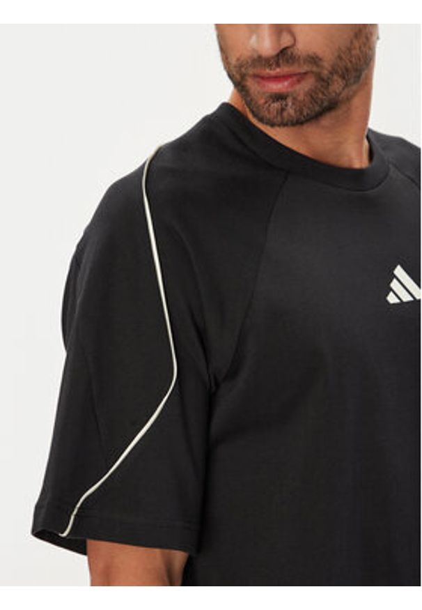 Adidas - adidas T-Shirt Stadium JN1824 Czarny Regular Fit. Kolor: czarny. Materiał: bawełna