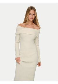 only - ONLY Sukienka dzianinowa Katia 15342132 Écru Regular Fit. Materiał: syntetyk #7