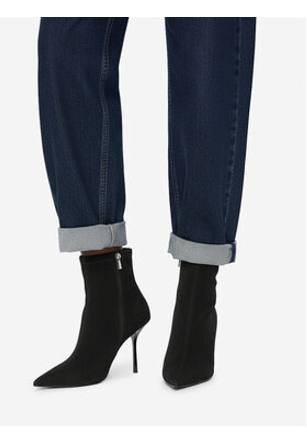 Eva Minge Botki EO-SALLY-1953T-05 Czarny. Kolor: czarny. Materiał: skóra, zamsz