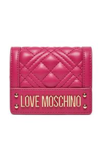 Love Moschino - LOVE MOSCHINO Mały Portfel Damski JC5601PP0LLA0626 Różowy. Kolor: różowy. Materiał: skóra