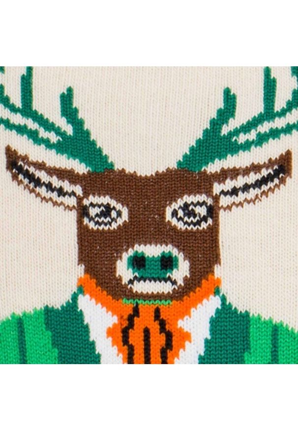 His Story - Skarpetki Bawełniane - Tematyczne - Jeleń. Kolor: wielokolorowy. Materiał: poliamid, bawełna, elastan