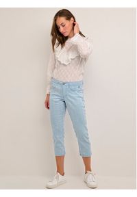 Cream Spodnie materiałowe Lotte 10611184 Niebieski Regular Fit. Kolor: niebieski. Materiał: syntetyk