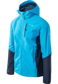 Męska przejściowa kurtka softshell Elbrus Envisat. Kolor: niebieski. Materiał: softshell