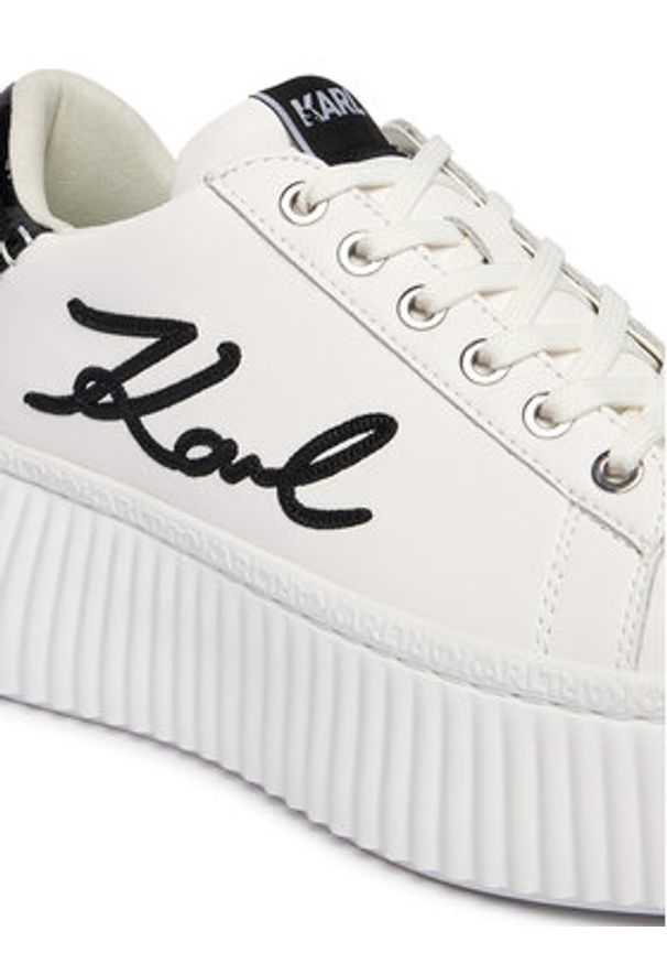 Karl Lagerfeld - KARL LAGERFELD Sneakersy Kreeper Lo KL42372C Biały. Kolor: biały. Materiał: skóra