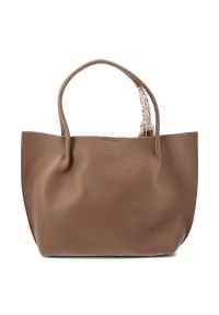 Torebka damska Rieker, ze skóry ekologicznej o prostej eleganckiej formie z ozdobną apaszką przy uchwycie wygodna do noszenia w dłoni i na ramieniu,. Kolor: brązowy. Materiał: skórzane. Styl: elegancki. Rodzaj torebki: na ramię #6