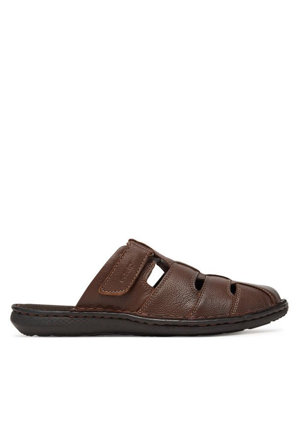 Klapki Go Soft. Kolor: brązowy