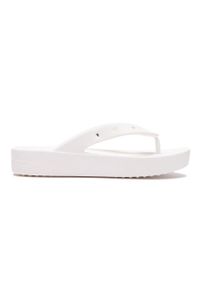Japonki damskie Crocs Platform Flip. Kolor: biały. Materiał: materiał, syntetyk. Obcas: na platformie