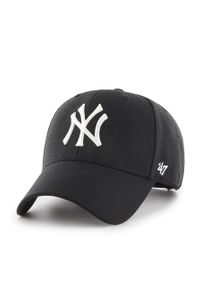 47 Brand - 47brand - Czapka New York Yankees. Kolor: czarny. Wzór: haft