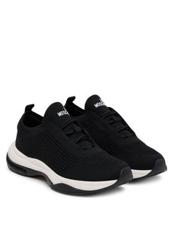 Love Moschino - LOVE MOSCHINO Sneakersy JA15485G0MIYZ000 Czarny. Kolor: czarny. Materiał: materiał