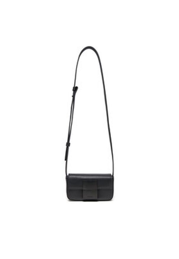 Calvin Klein Saszetka Iconic Plaque Camera Bag S K50K512254 Czarny. Kolor: czarny. Materiał: skóra