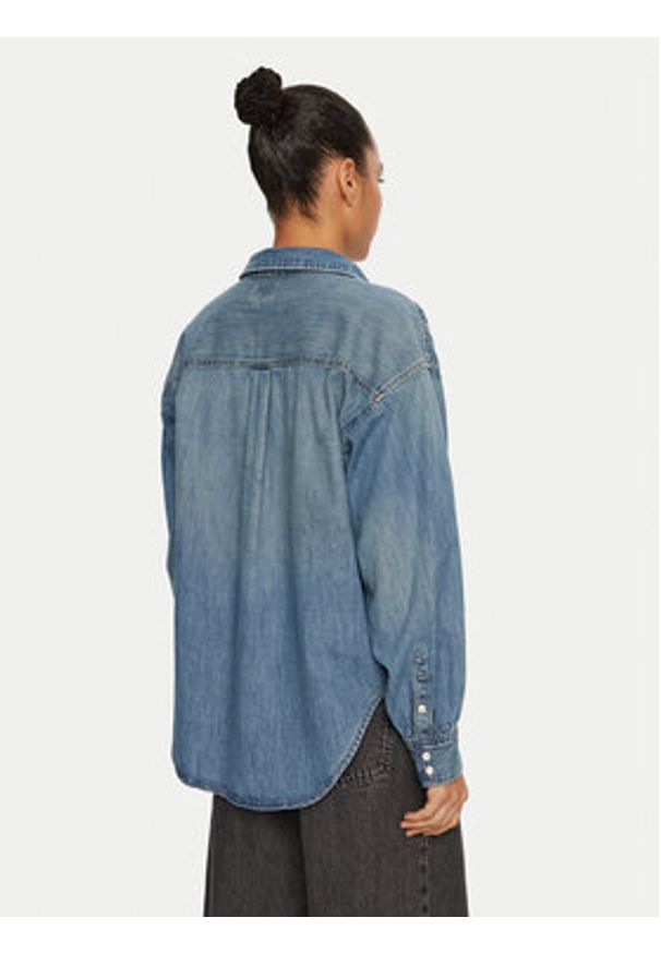 Wrangler Koszula jeansowa Cool Girl 112356474 Niebieski Regular Fit. Kolor: niebieski. Materiał: bawełna