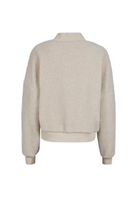 Urban Classics - Bluza Damska Sherpa Z Kołnierzem Stojącym. Kolor: beżowy