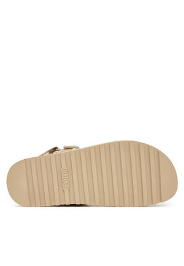 Guess Sandały FLJFDS LEL03 Beżowy. Kolor: beżowy. Materiał: materiał
