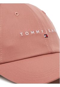 Tommy Jeans Czapka z daszkiem Linear Logo 6 Panel AW0AW16868 Różowy. Kolor: różowy. Materiał: bawełna, materiał #3