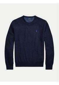 Polo Ralph Lauren Sweter 710918163001 Granatowy Regular Fit. Typ kołnierza: polo. Kolor: niebieski. Materiał: bawełna #4
